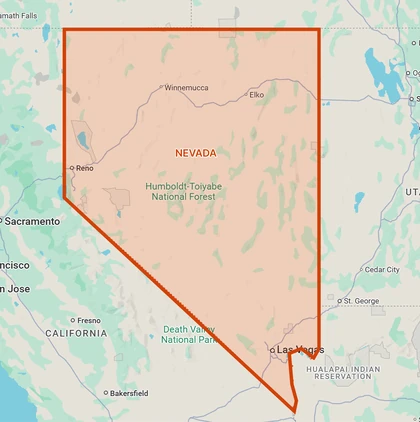 Nevada map